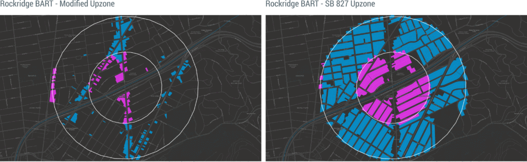 Rockridge BART Study Area - SB 827 Analysis