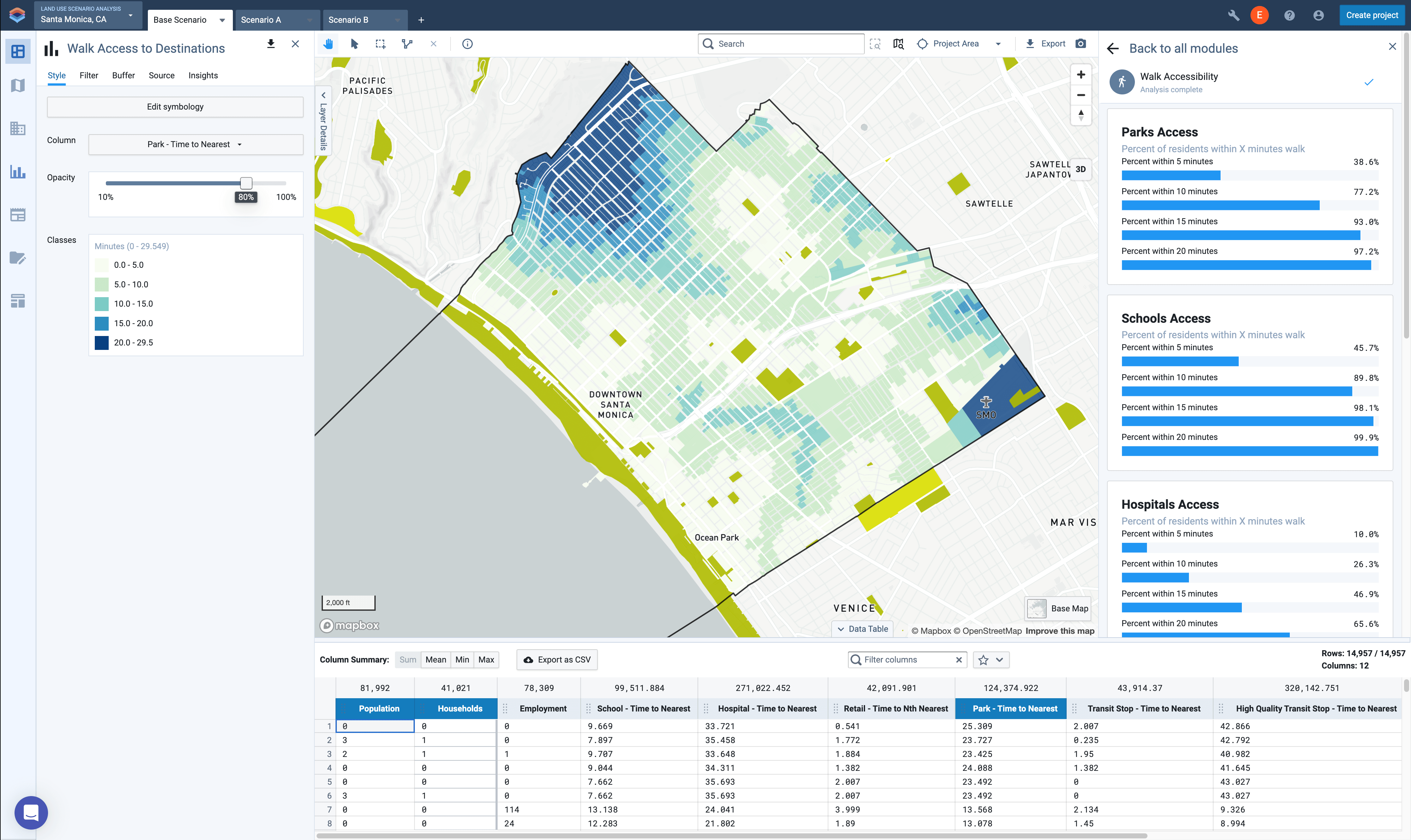 Walk Accessibility module view