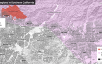 Eaton Fire Area And Special Wind Regions In Southern California